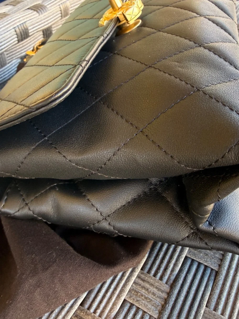 Chanel lambskin Quilted small chain flap